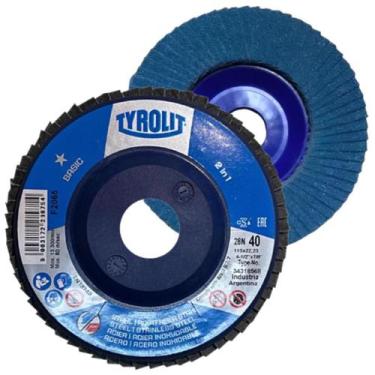 Imagem de Disco Flap 2 em 1 4.1/2"x7/8" Grão 40 ZA40-B 28N Tyrolit - ABRASIVOS T