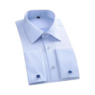 Imagem de Camisa Social Branca Clássica Masculina Com Gola Abaixada E Gravata Bo