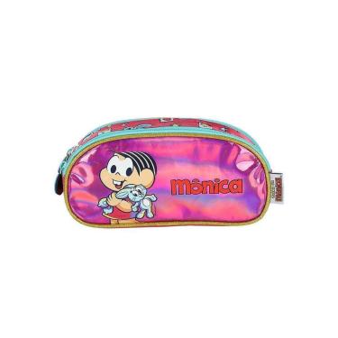 Imagem de Estojo Escolar Luxcel Turma da Mônica Relevo Pink-Feminino