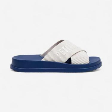 Imagem de Chinelo Slide Petite Jolie Feminino PJ6812II Off/Azul-Feminino