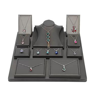 Imagem de x3anggyt5 Conjuntos elegantes de exibição de joias, colares e pingentes de busto para shows, expositores organizadores de manequim para organizador de lojas