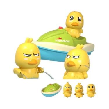 Imagem de Brinquedo De Banho Interativo Para Bebês Em Forma De Pato Com Spray De