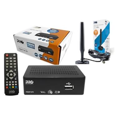Imagem de Conversor e Gravador Digital Full HD PRODT-1270 com Antena Externa, TV Digital e Analógica, USB, Controle Remoto Padrão