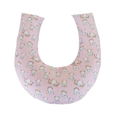 Imagem de Almofada Amamentação Para Bebê Menina Elefantinha Rosa