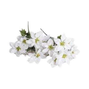 Imagem de Buquê De Flores Vermelhas De Natal 33cm, Decoração Artificial Para Cas