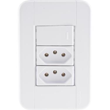 Imagem de Conjunto 4x2 com 1 Interruptor 10 A 250 V 2 Tomadas Tramontina