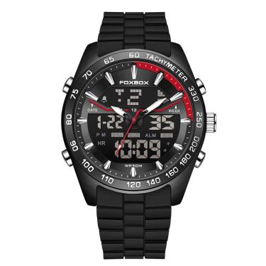 Imagem de Relógio Masculino Digital Com Duplo Display Luminoso Design Esportivo Impermeavel Preto