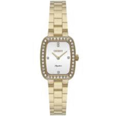 Imagem de Relógio Orient Feminino Ref: Lgss0070 S1kx Retangular Dourado