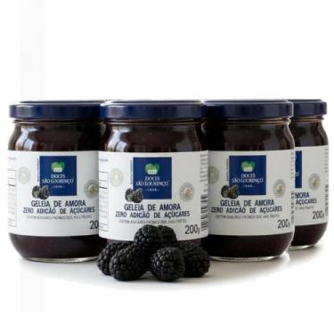 Imagem de Kit c/ 4und Geleia Amora Zero Ad, Açucares SAO LOURENCO 200g - São Lou