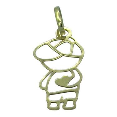 Imagem de Pingente em Ouro 18k Menino com Coração - Joia Exclusiva - Justino Rib