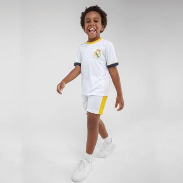 Imagem de KIT MINI CRAQUE REAL MADRID JUVENIL BRANCO 16-Unissex