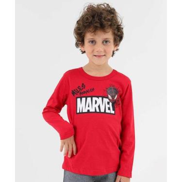 Imagem de Camiseta Infantil Homem Aranha Marvel Tam 4 a 10 Verme-28207, 6, Verme