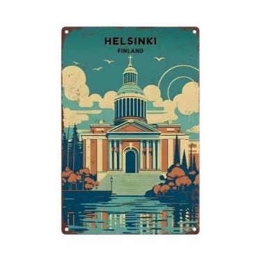 Imagem de Placa Metálica Retrô Temática De Viagem: Veneza, Canadá, Toronto  Pôst