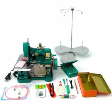 Imagem de Overlock Portatil Semi Industrial 110v - 1079838266, Verde, Overlock P