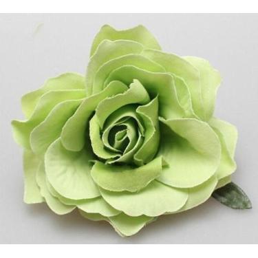 Imagem de Enfeite Arranjo Cabelo Noiva Flor Grande Tecido - Verde - De Castro Jo