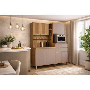 Imagem de Armário Jade 8 Portas para Cozinha Moderna com Amplo Espaço Interno - 