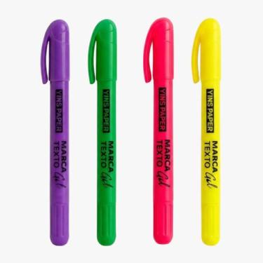 Imagem de Conjunto Marca Texto Cera Gel Cores Vibrantes Sistema Giratório Para E