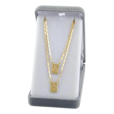 Imagem de Escapulário Feminino Ouro 18k 750 Piastrine 2.2 60 Cm 8x12 Amarelo - J