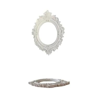 Imagem de Mini Porta-Retrato Dourado Estilo Europeu Retrô Pequeno Para Adereços 