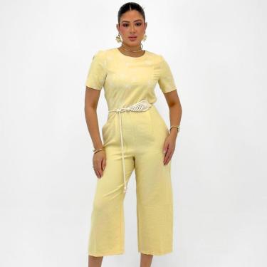 Imagem de Macacão Seiki Manga Curta Pantacourt Feminino-Feminino