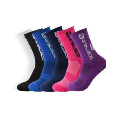 Imagem de Meias Masculinas Antiderrapantes Para Futebol, Rugby, 6 Pares, Com Ven