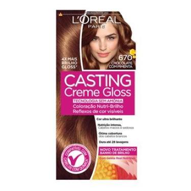 Imagem de Coloração Casting Creme Gloss L'Oréal Paris 670 Chocolate com Pimenta-Unissex