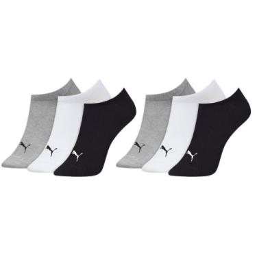 Imagem de Kit 6 Pares De Meias Femininas Esportiva Invisíveis Sapatilha Em Algod