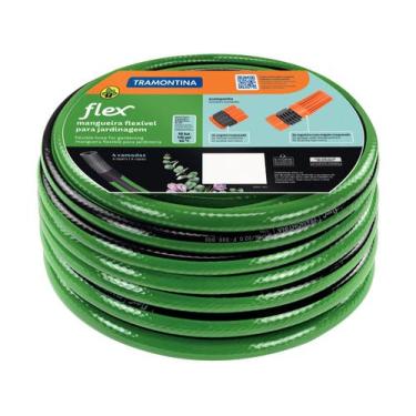 Imagem de Mangueira Flex para Jardim Tramontina Verde com Faixa Preta em PVC 4 C