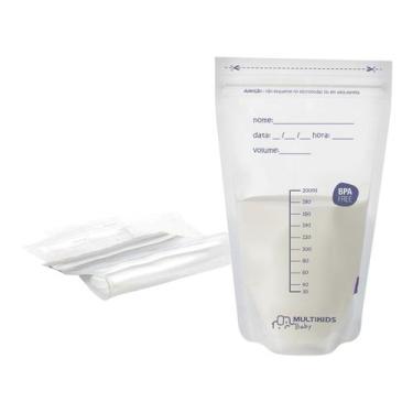 Imagem de Saco Para Congelar Transportar Leite Materno Multikids 25 Un, 200ml