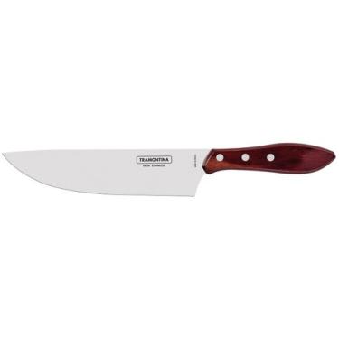 Imagem de Faca Tramontina para Carne 8" em Aço Inox e Cabo Vermelho Polywood, Ve