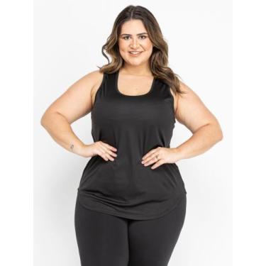 Imagem de Regata Plus Size Feminina Dry Fit - Fix, Preto, G3