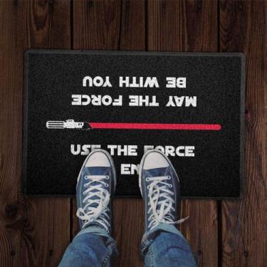 Imagem de Capacho Tapete Star Wars 60x40cm Use The Force Sabre Vermelho - BEEK