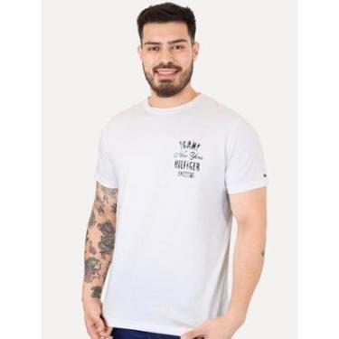 Imagem de Camiseta Tommy Hilfiger Masculina Inverse Climate Tee Logo Branco-Masculino