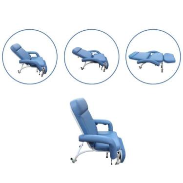 Imagem de Poltrona Home Care Descanso Com Perneira Independente Rodízios Comfort