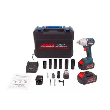 Imagem de Chave De Impacto a Bateria 21V , Motor Sem Escovas com Acessórios - Ar