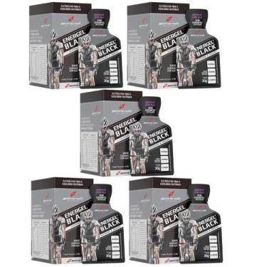 Imagem de Kit 5X Energel Black - 10 Sachês Guaraná c/ açaí - BodyAction - Body A