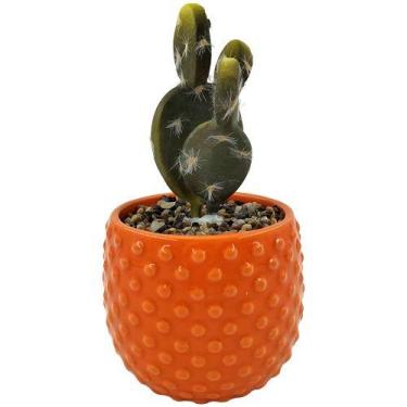 Imagem de Vaso suculenta dolomita plástico 9x18,8cm laranja -L Hermitage - L'Her