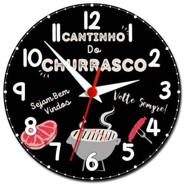 Imagem de Relógio de Parede Cantinho Do Churrasco Decoração - Gringos House