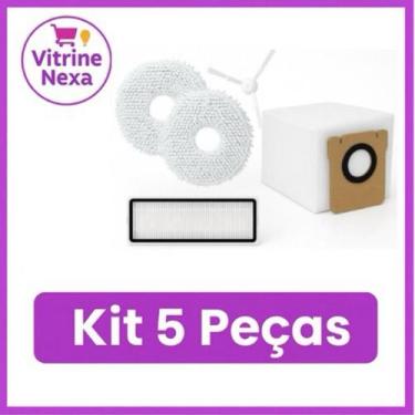 Imagem de Kit 5 Peças Robô Aspirador Mop  Escova Lateral  Filtro  Saco Coletor C