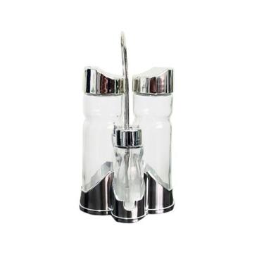 Imagem de Galheteiro 5 Pçs Azeite Vinagre Bar Restaurante Vidro Inox - Top Chef