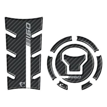Imagem de Kit protetor tanque moto START 160 ano 2025 Carbono - Rei cobra adesiv