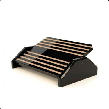 Imagem de Apoio Para Os Pés Descanso De Pé Ergonômico MDF Antiderrapante Black P