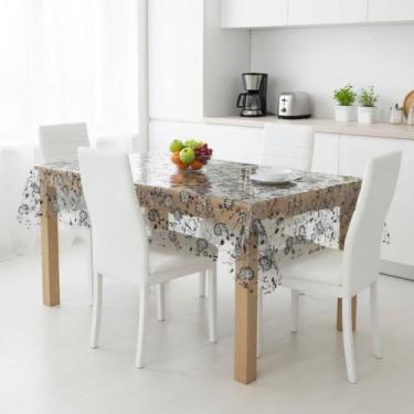 Imagem de Toalha De Mesa Diamante Floral Rolo 1,40x50m Vinil Pvc - Plast.co
