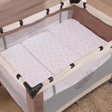 Imagem de Colchonete Dobrável para Berço Portátil 90cm x 1,10 m Bublim, Balões R