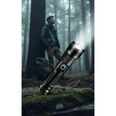 Imagem de Lanterna Tática LED Zoom Potente c/ Indicador Bateria - Congratulation