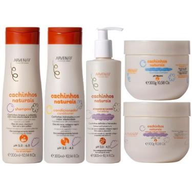 Imagem de Kit Arvensis Cachinhos Naturais Linha Infantil 5 Produtos Completo Veg