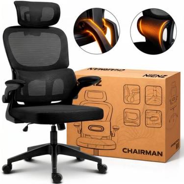 Imagem de Cadeira De Escritório Chairman Ergonômica Com Suporte Lombar E Apoio C
