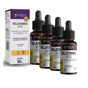 Imagem de Kit 4x Melatonina + Absorção 0,21mcg Maracujá 4x30ml Floral-Unissex