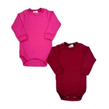 Imagem de Kit 2 Bodys Bodie Térmico Bebê Manga Longa Peluciado Baby - Catarinens