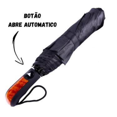 Imagem de Guarda Chuva Sombrinha Automático Reforçado Contra Vento Cabe na Bolsa